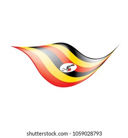 Uganda flag, vector illustration