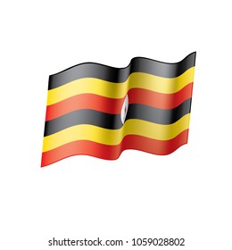 Uganda flag, vector illustration