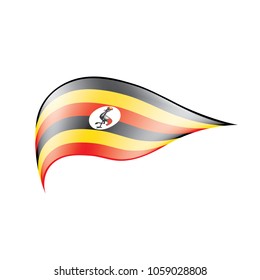 Uganda flag, vector illustration