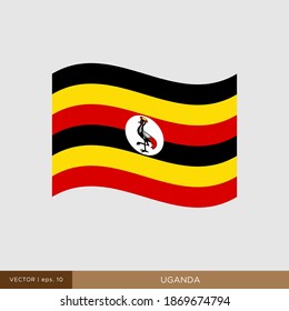 Uganda Flag Vector Illustration Design Template.