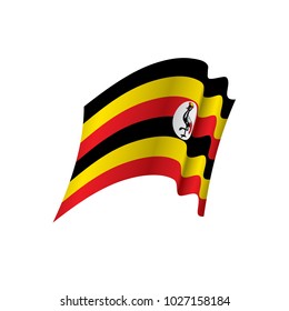 Uganda flag, vector illustration on a white background