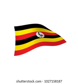 Uganda flag, vector illustration on a white background