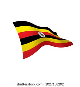 Uganda flag, vector illustration on a white background