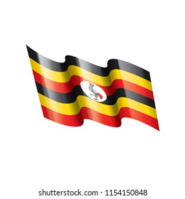 Uganda flag, vector illustration on a white background