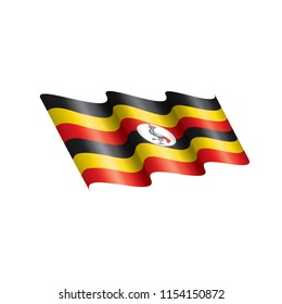 Uganda flag, vector illustration on a white background