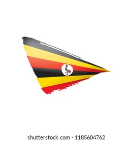 Uganda flag, vector illustration on a white background.