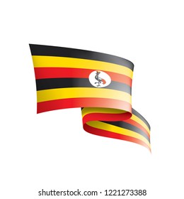 Uganda flag, vector illustration on a white background