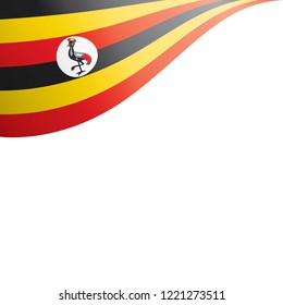 Uganda flag, vector illustration on a white background