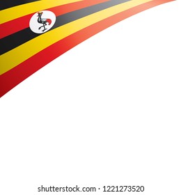 Uganda flag, vector illustration on a white background