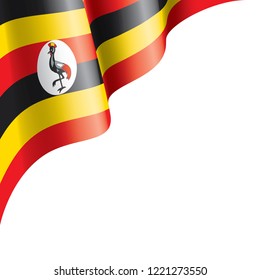 Uganda flag, vector illustration on a white background