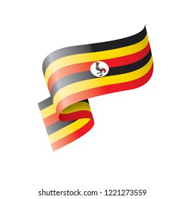 Uganda flag, vector illustration on a white background