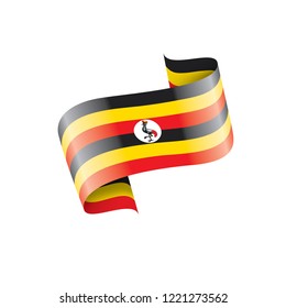 Uganda flag, vector illustration on a white background