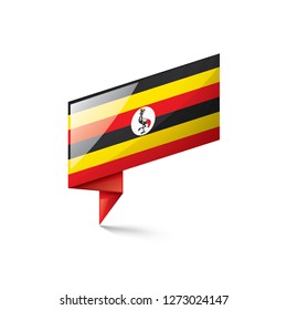 Uganda flag, vector illustration on a white background