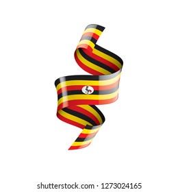Uganda flag, vector illustration on a white background