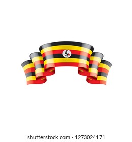 Uganda flag, vector illustration on a white background
