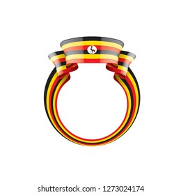 Uganda flag, vector illustration on a white background