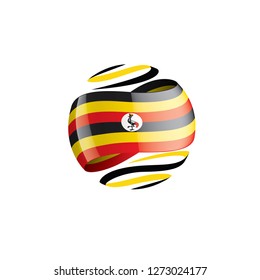 Uganda flag, vector illustration on a white background