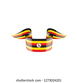 Uganda flag, vector illustration on a white background