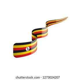 Uganda flag, vector illustration on a white background