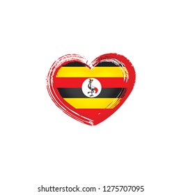 Uganda flag, vector illustration on a white background