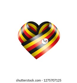 Uganda flag, vector illustration on a white background
