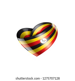 Uganda flag, vector illustration on a white background