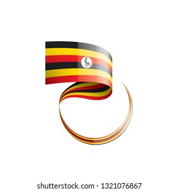 Uganda flag, vector illustration on a white background