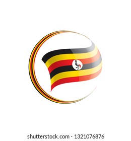 Uganda flag, vector illustration on a white background