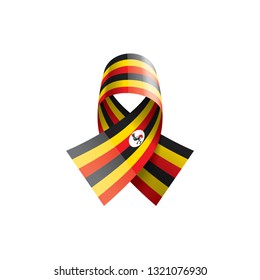 Uganda flag, vector illustration on a white background