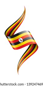Uganda flag, vector illustration on a white background