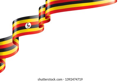 Uganda flag, vector illustration on a white background