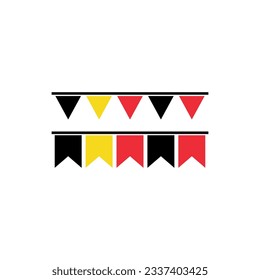 Uganda Flaggen Symbol Set, Uganda Unabhängigkeitstag Symbol gesetzt Vektorsymbol