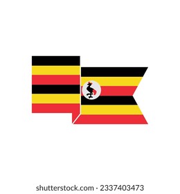 Uganda flags icon set, Uganda independence day icon set vector sign symbol