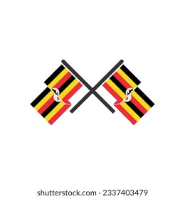 Banderas de Uganda conjunto de iconos, Día de la Independencia de Uganda conjunto de iconos símbolo vector