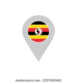 Banderas de Uganda conjunto de iconos, Día de la Independencia de Uganda conjunto de iconos símbolo vector