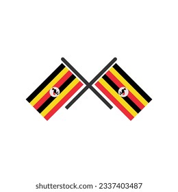 Banderas de Uganda conjunto de iconos, Día de la Independencia de Uganda conjunto de iconos símbolo vector