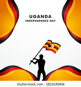Uganda Independence Day Vector Design Illustration For Celebrate Moment