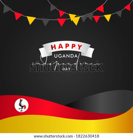 Uganda Independence Day Vector Design Illustration For Celebrate Moment