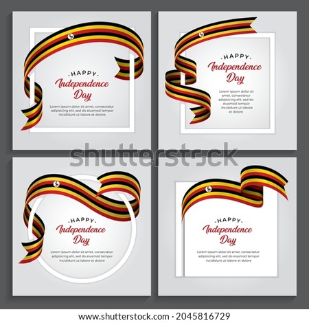 Uganda independence day vector illustration on a white background