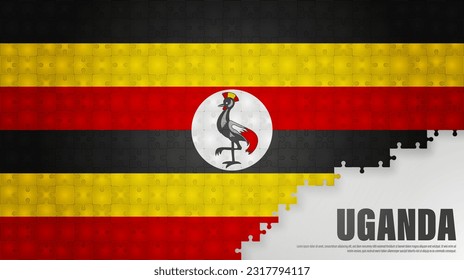 Fondo de la bandera de Uganda. Elemento de impacto para el uso que desea hacer de él.