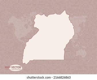Uganda map of abstract modern vector design illustration.
