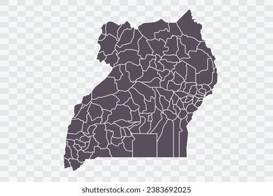 Uganda Mapa el color del gráfico en archivos de calidad de fondo blanco Png