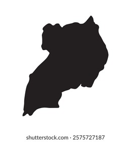 Uganda Map Icon Element Illustration Design