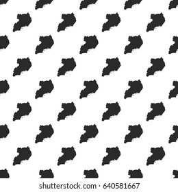 Uganda map seamless pattern, isolated on white background. Vector illustration, easy to edit.