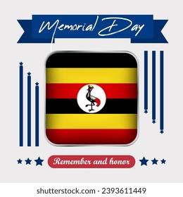 Uganda Memorial Day Vector Illustration