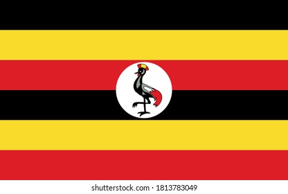Plantilla de diseño de bandera de Uganda