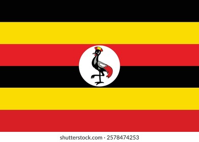 Uganda national pride. Uganda flag flat vector illustration.