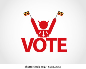 Uganda Podium Corrupt Politician Celebrate Election
