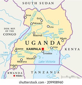 6,929 Uganda map Images, Stock Photos & Vectors | Shutterstock