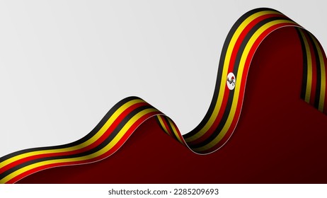 Fondo de la bandera de Uganda. Elemento de impacto para el uso que desea hacer de él.